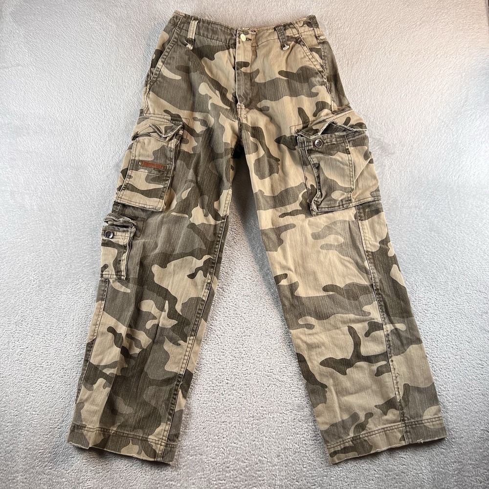 Vintage A.P. CO Camouflage Cargo Pants youth size 18 -28x28 Paratrooper